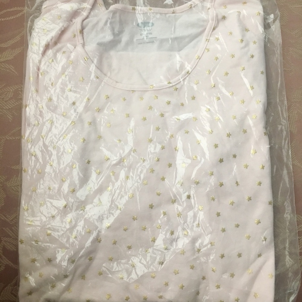 Girl's Old Navy Blush & Gold Foil Star Fitted Tee